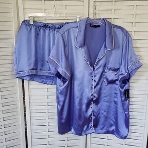 INC International Concepts Satin Sleepwear in Purple Set Size XXL New